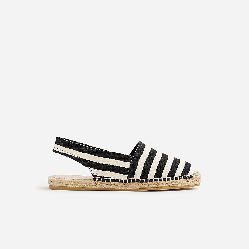 Black Ivory J.Crew Made-in-Spain slingback espadrille sandals | J.Crew Factory | ZTHRL5637