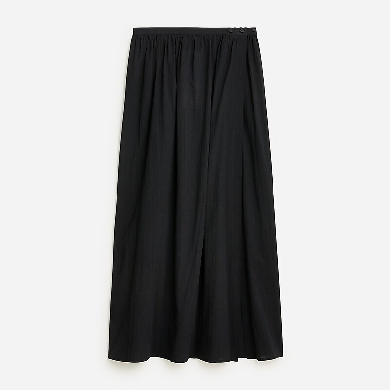 Black J.Crew Beach cotton midi skirt | J.Crew Factory | RESMX5802