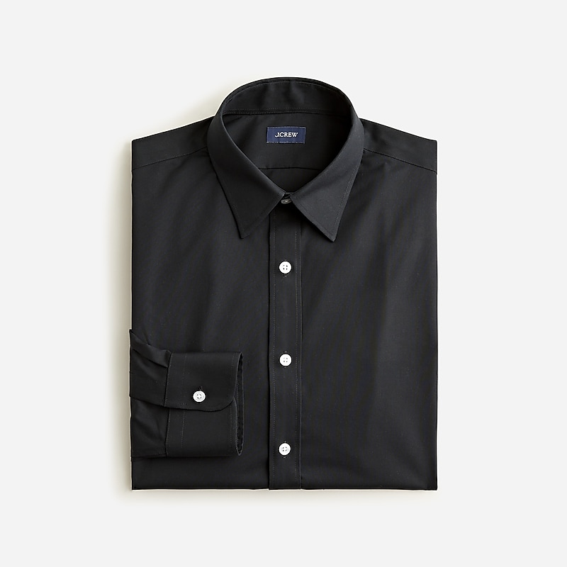 Black J.Crew Bowery wrinkle-free dress shirt with point collar | J.Crew Factory | MDHFO0143