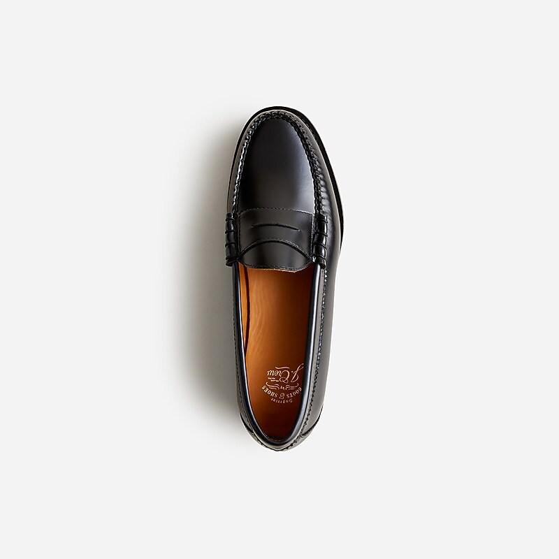 Black J.Crew Camden loafers in leather | J.Crew Factory | EGLPI5162