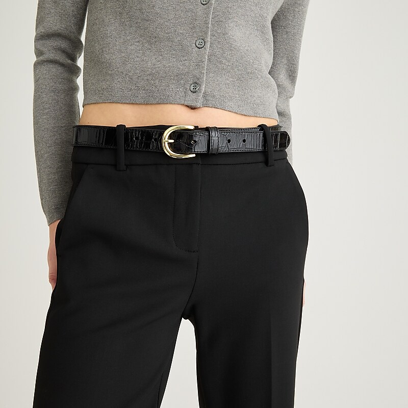 Black J.Crew Cameron slim cropped pant in four-season stretch | J.Crew Factory | GJWIF3152