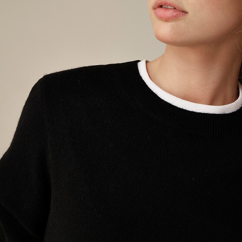 Black J.Crew Cashmere classic-fit crewneck sweater | J.Crew Factory | KSGQR8196