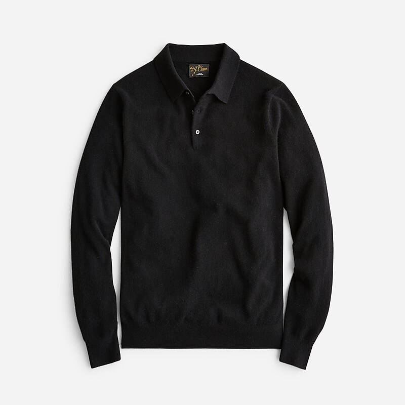 Black J.Crew Cashmere collared sweater-polo | J.Crew Factory | SLPHV1495