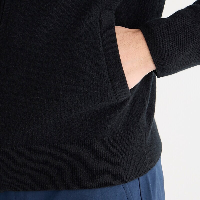 Black J.Crew Cashmere full-zip sweater | J.Crew Factory | PEWHX7980