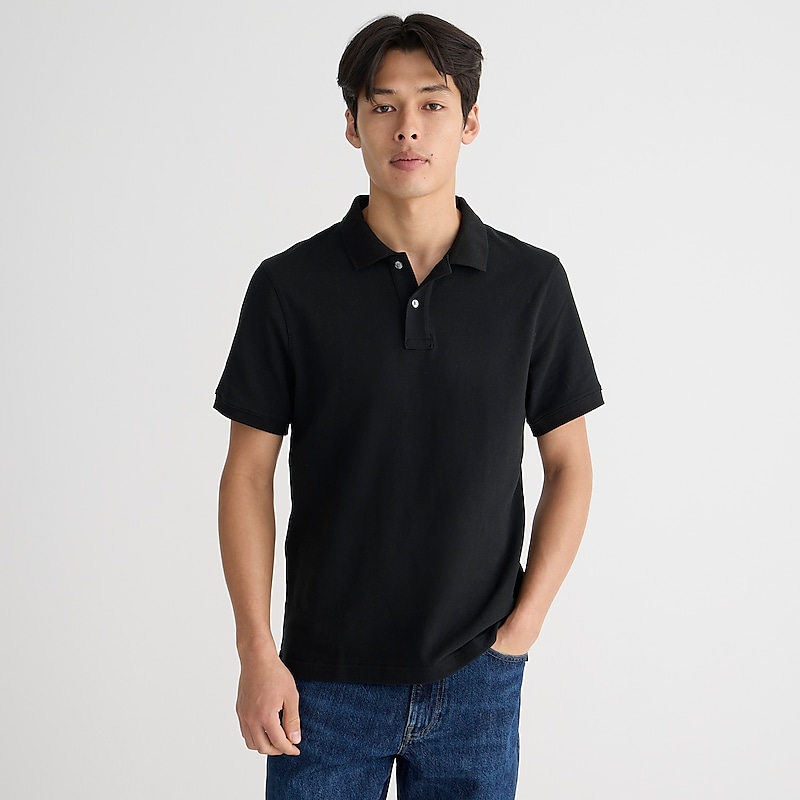 Black J.Crew Classic piqué polo shirt | J.Crew Factory | UFZQP3049