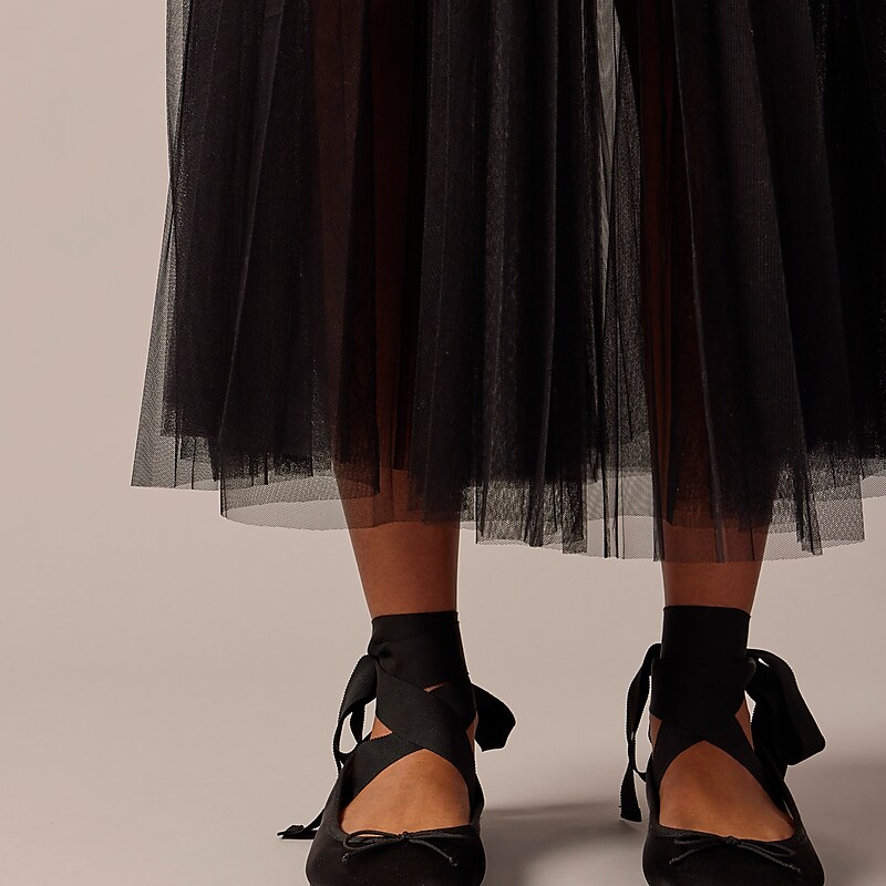 Black J.Crew Collection layered tulle skirt | J.Crew Factory | QCBFY1538