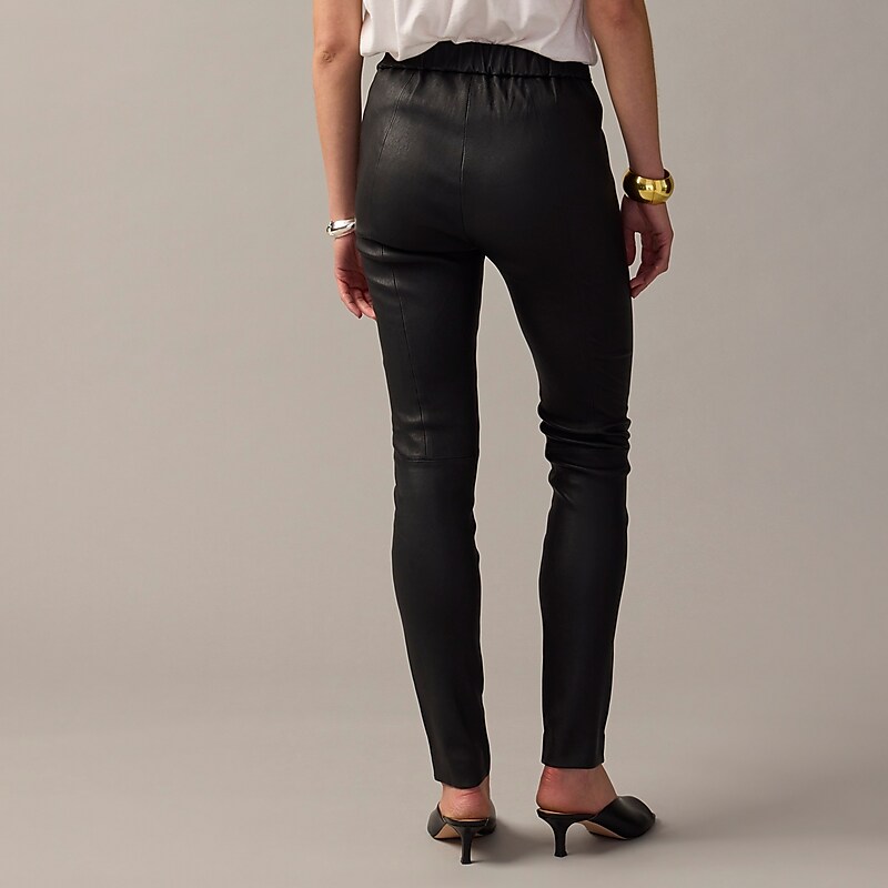 Black J.Crew Collection leather leggings | J.Crew Factory | VFXJN4198