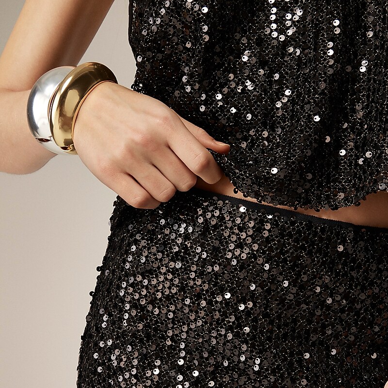 Black J.Crew Collection sequin midi skirt | J.Crew Factory | UQRLD9438