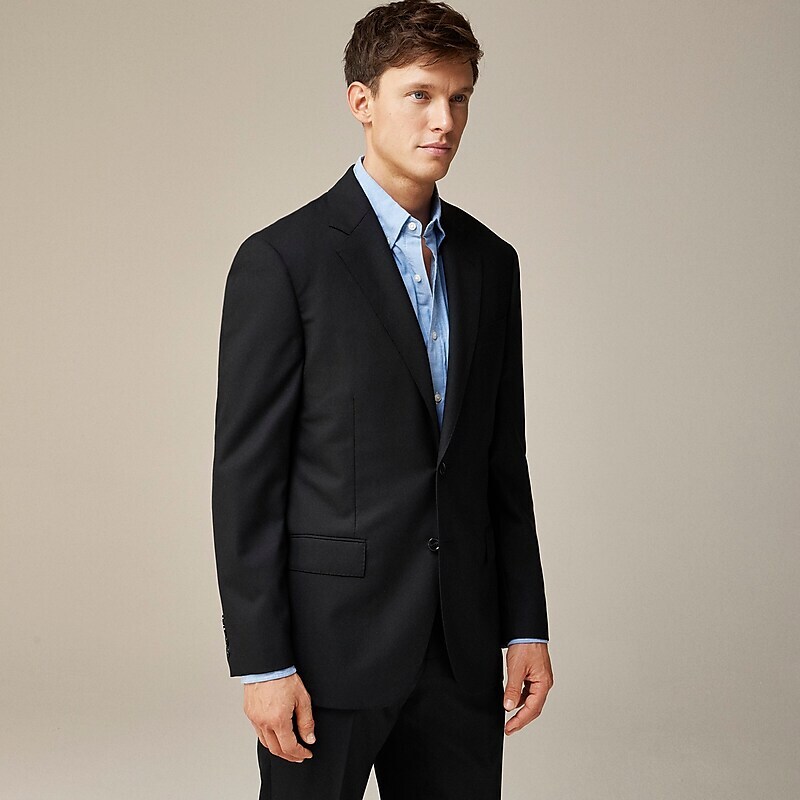 Black J.Crew Crosby Classic-fit suit jacket in Italian wool | J.Crew Factory | YBRAH9081