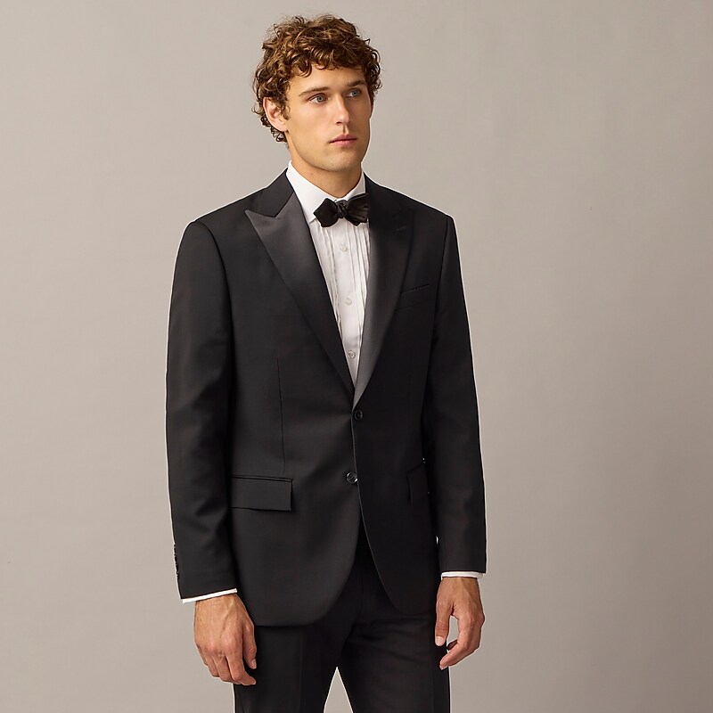 Black J.Crew Crosby Classic-fit tuxedo jacket in Italian wool | J.Crew Factory | TGCXZ9172