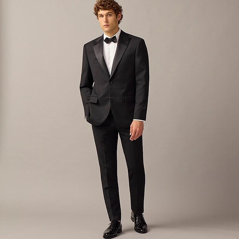 Black J.Crew Crosby Classic-fit tuxedo jacket in Italian wool | J.Crew Factory | TGCXZ9172