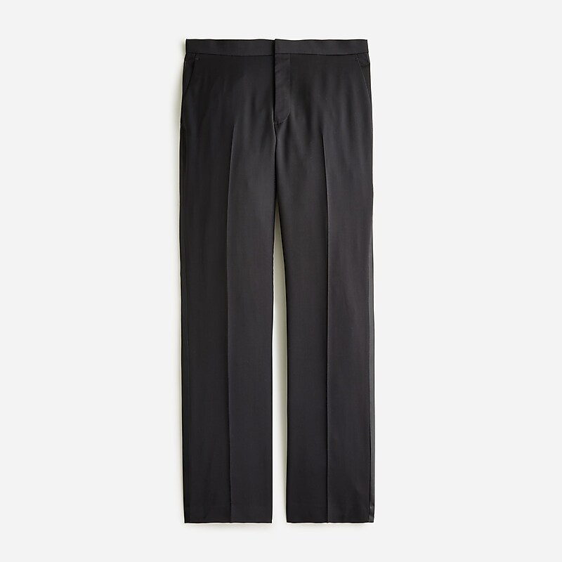 Black J.Crew Crosby Classic-fit tuxedo pant in Italian wool | J.Crew Factory | UXIKM0294