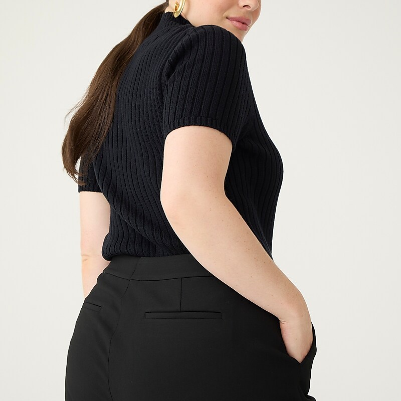 Black J.Crew Curvy Kate straight-leg pant in four-season stretch | J.Crew Factory | BYEQP4958