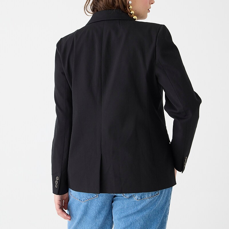 Black J.Crew Devon blazer in bi-stretch cotton blend | J.Crew Factory | EYSQG0652