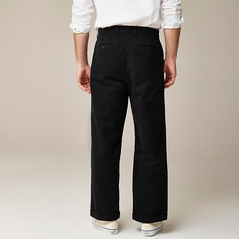 Black J.Crew Giant-fit chino pant | J.Crew Factory | UMKBL3186