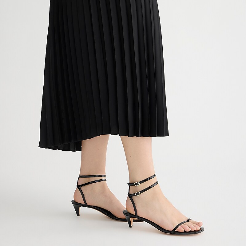 Black J.Crew Gwyneth pleated slip skirt | J.Crew Factory | LXAGI3017