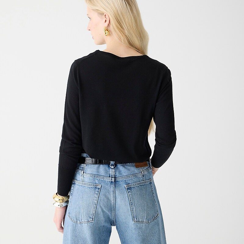 Black J.Crew Halle crewneck sweater | J.Crew Factory | NIZQK4596