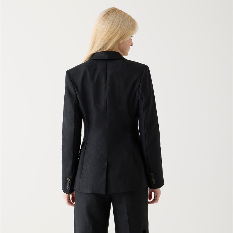 Black J.Crew Helena blazer in stretch linen blend | J.Crew Factory | KJMRH4618