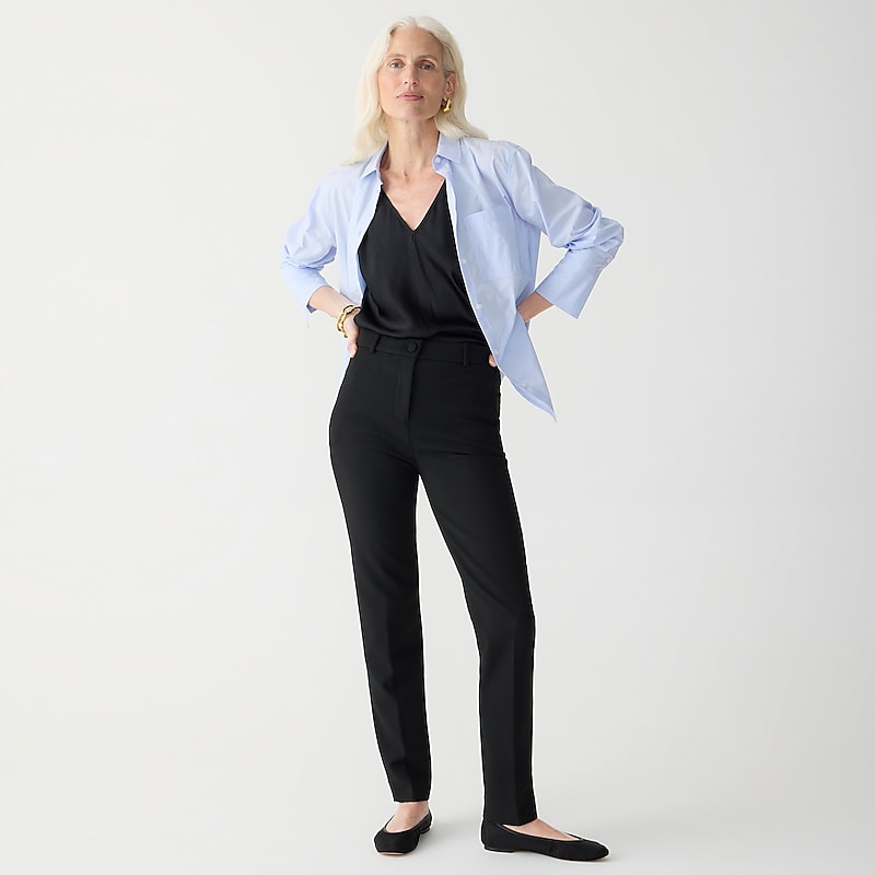 Black J.Crew High-rise Cameron pant in four-season stretch | J.Crew Factory | FIJDU1568