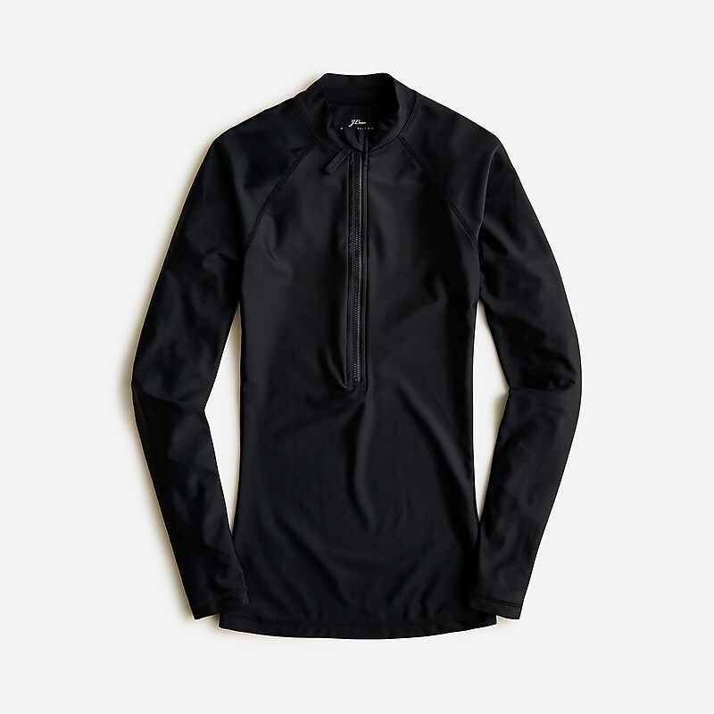 Black J.Crew Long-sleeve rash guard | J.Crew Factory | JNZPX1250