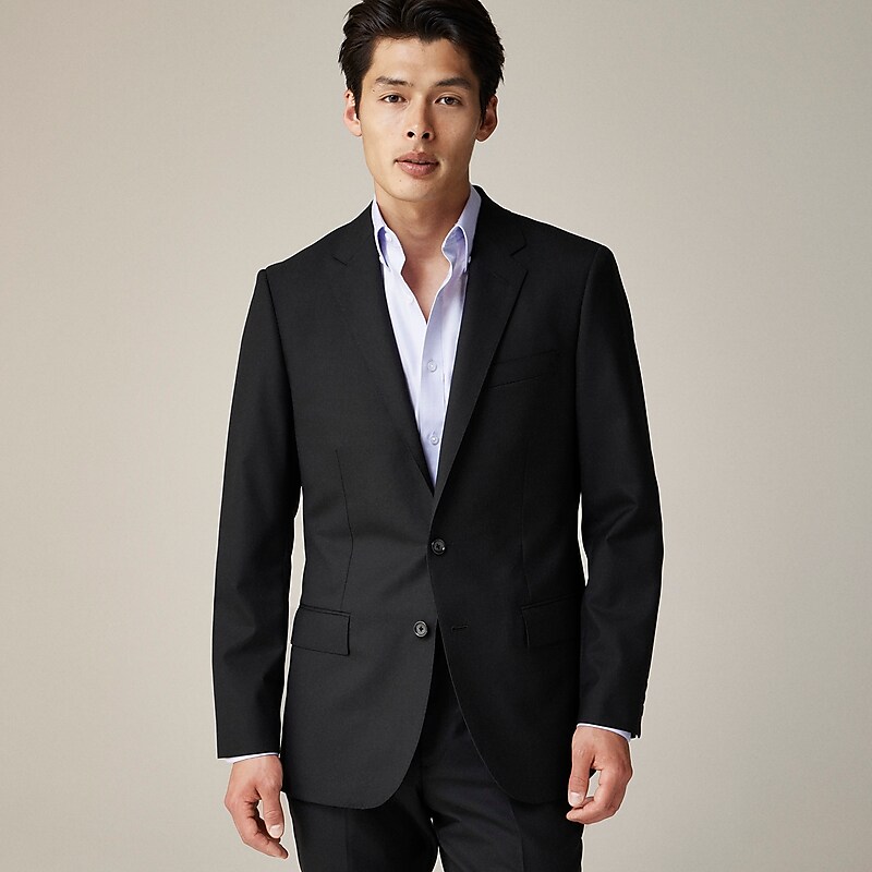 Black J.Crew Ludlow Slim-fit suit jacket with double vent in Italian wool | J.Crew Factory | TKGBN4258