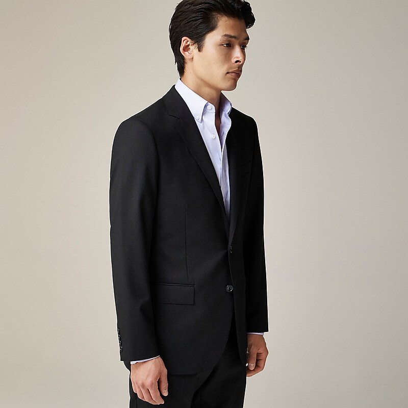 Black J.Crew Ludlow Slim-fit suit jacket with double vent in Italian wool | J.Crew Factory | TKGBN4258