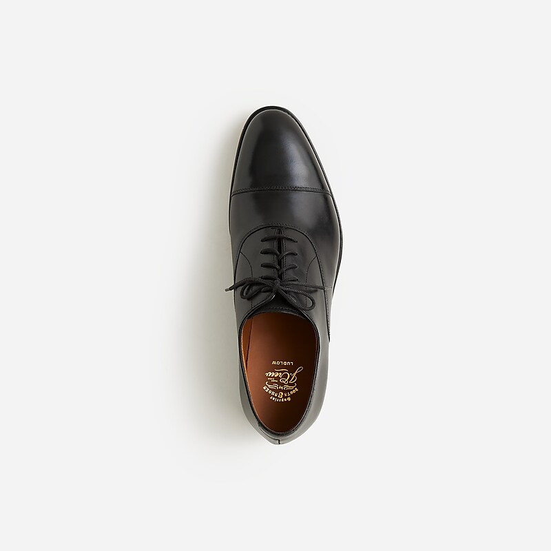 Black J.Crew Ludlow cap toe leather oxfords | J.Crew Factory | CMODU5813