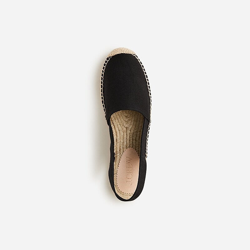 Black J.Crew Made-in-Spain slingback espadrilles in canvas | J.Crew Factory | GVCZE3659