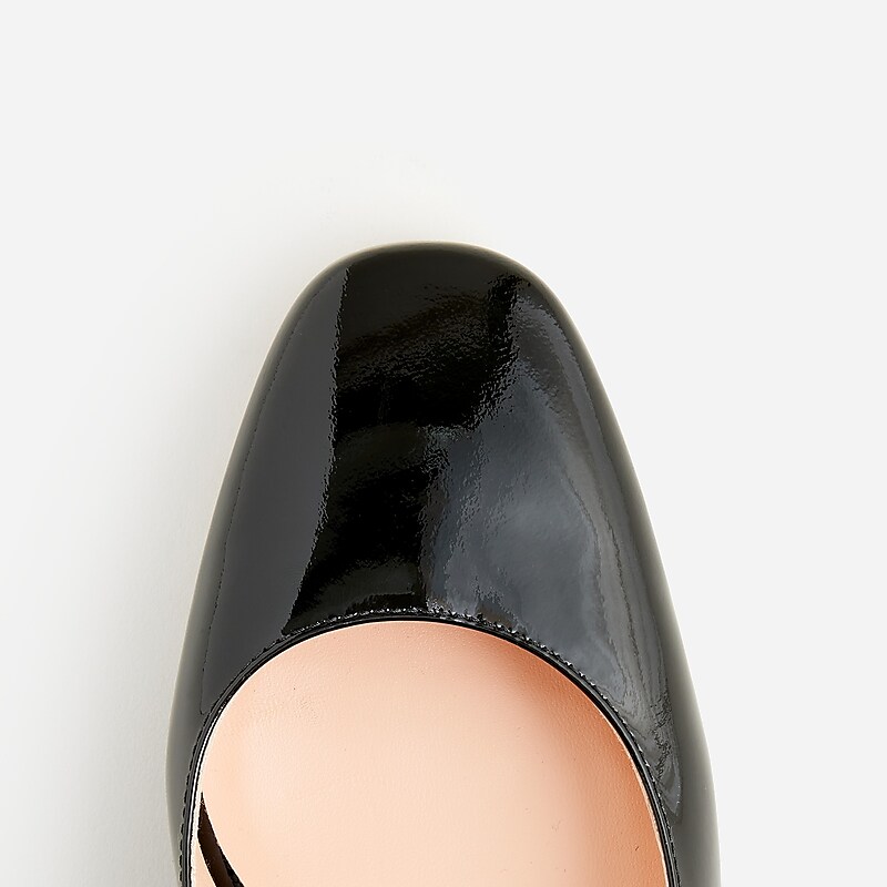 Black J.Crew Maisie ankle-strap heels in patent leather | J.Crew Factory | JCKXS5023