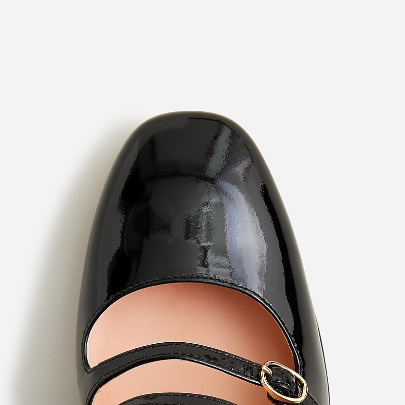 Black J.Crew Maisie multistrap heels in patent leather | J.Crew Factory | WCOMF1467