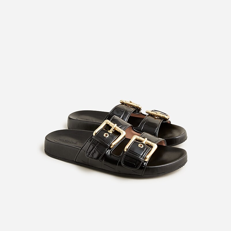 Black J.Crew Marlow sandals in canvas | J.Crew Factory | XDCSV5743