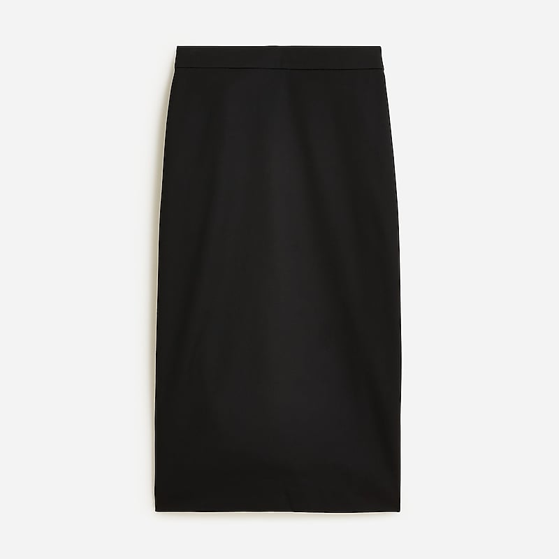 Black J.Crew No. 3 Pencil skirt in bi-stretch cotton blend | J.Crew Factory | GSQWA5327