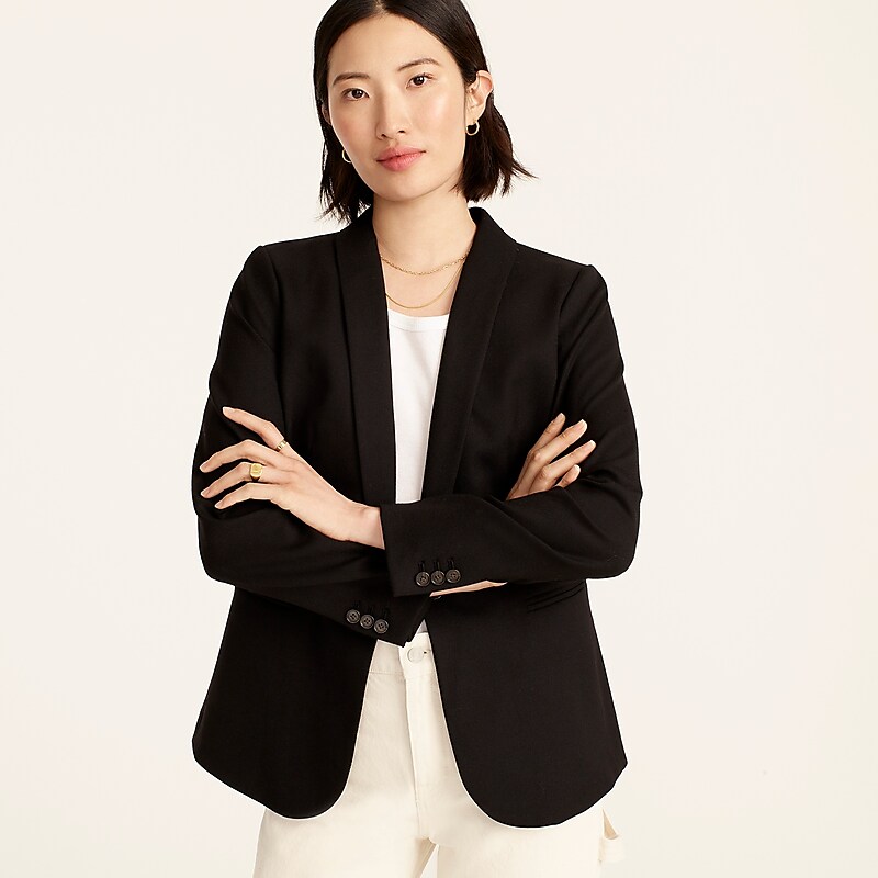 Black J.Crew Parke blazer in wool flannel | J.Crew Factory | YMWZC7135