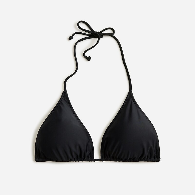 Black J.Crew Perfect string bikini top in reversible print | J.Crew Factory | JADTF2876