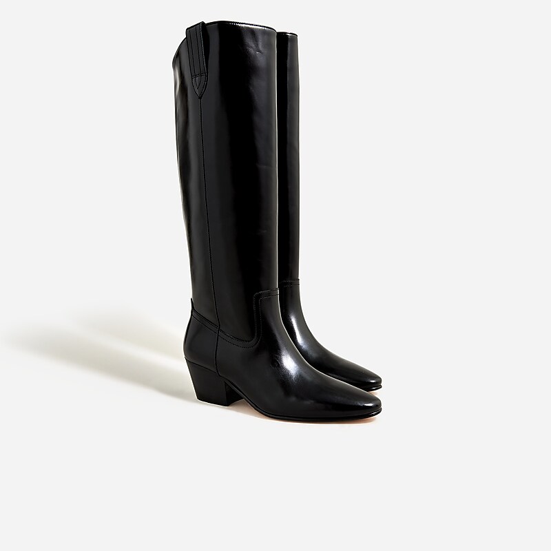 Black J.Crew Piper knee-high boots in suede | J.Crew Factory | XWTLD0281