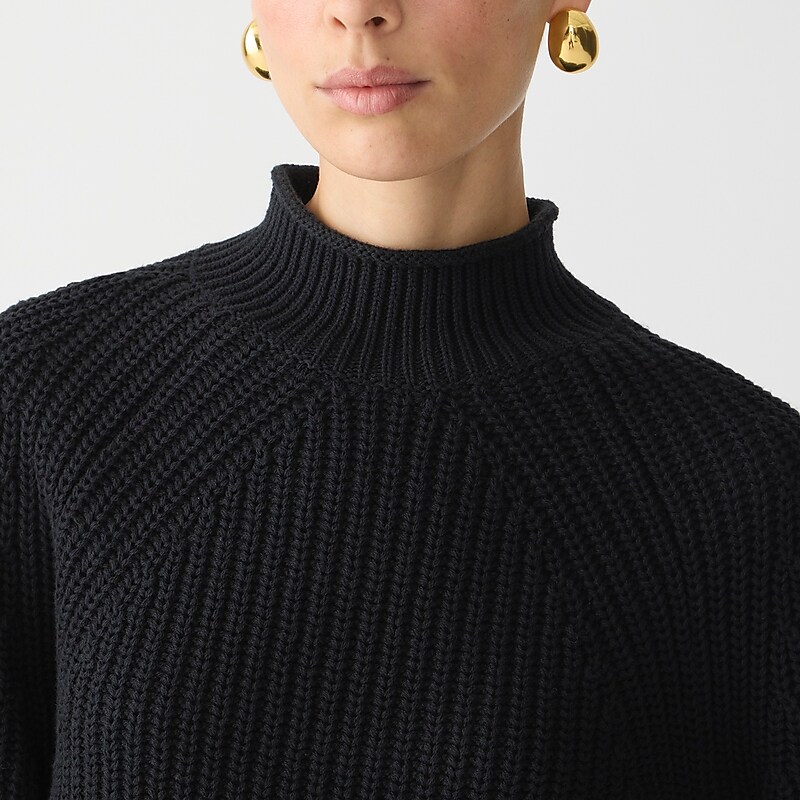 Black J.Crew Relaxed Rollneck™ sweater | J.Crew Factory | TWSHI8695