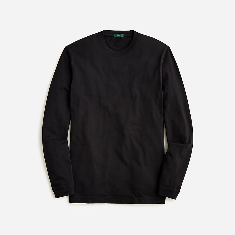 Black J.Crew Relaxed long-sleeve premium-weight cotton T-shirt | J.Crew Factory | PTRBJ2518