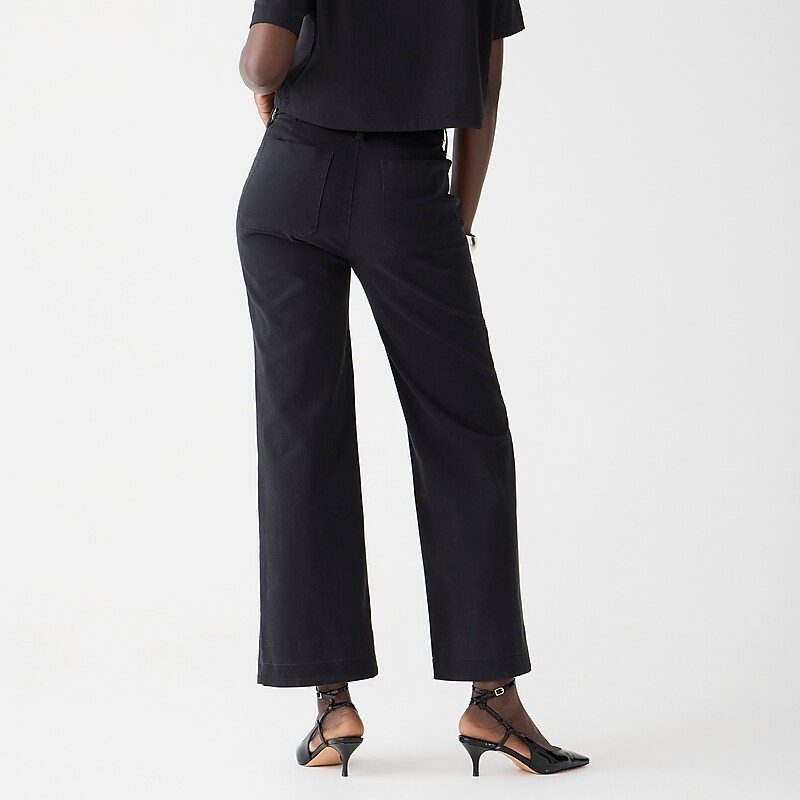 Black J.Crew Sailor slim wide-leg chino pant | J.Crew Factory | VOYJF4251