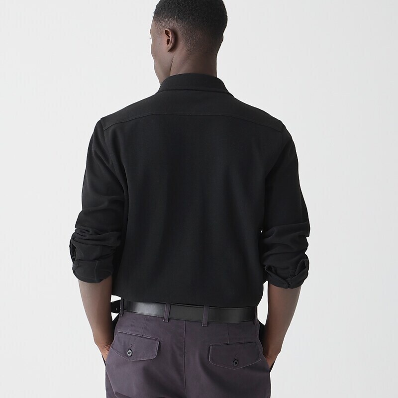 Black J.Crew Seaboard soft-knit shirt | J.Crew Factory | JRICE1064