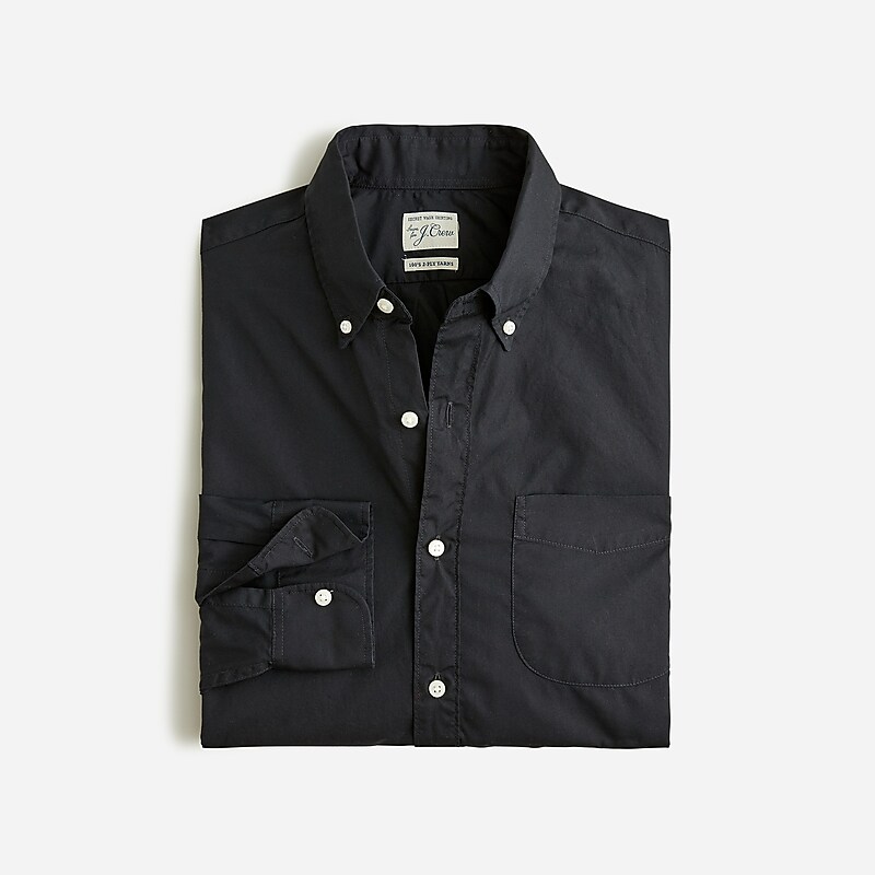 Black J.Crew Secret Wash cotton poplin shirt | J.Crew Factory | VDQXW7243