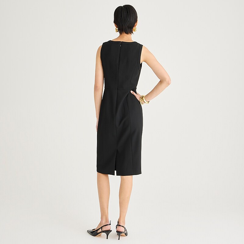 Black J.Crew Sheath dress in four-season stretch | J.Crew Factory | BPILK9512