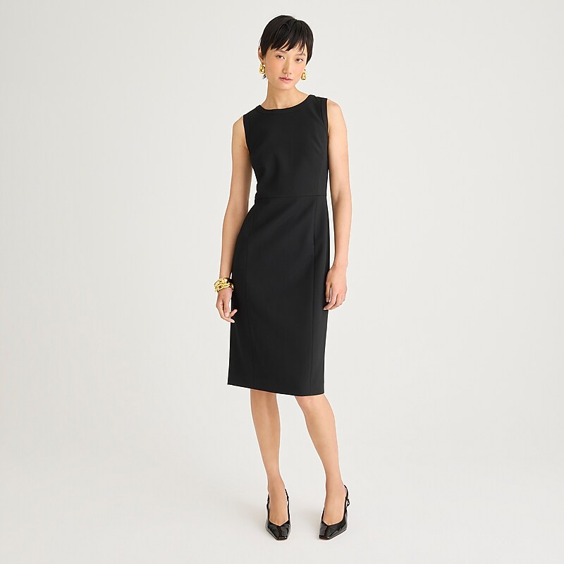 Black J.Crew Sheath dress in four-season stretch | J.Crew Factory | BPILK9512