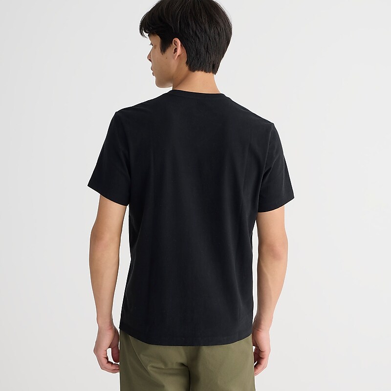 Black J.Crew Sueded cotton V-neck T-shirt | J.Crew Factory | IMHYU8256