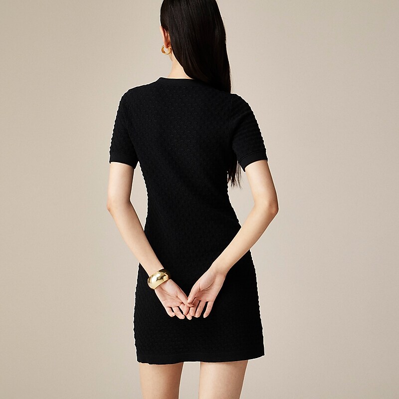 Black J.Crew Textured lady sweater-dress | J.Crew Factory | NEZXC9701