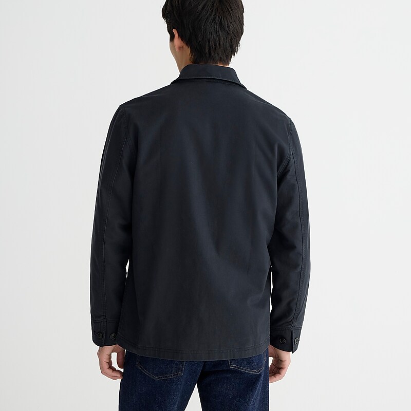 Black J.Crew Wallace & Barnes lightweight twill chore jacket | J.Crew Factory | ZDJXI9018