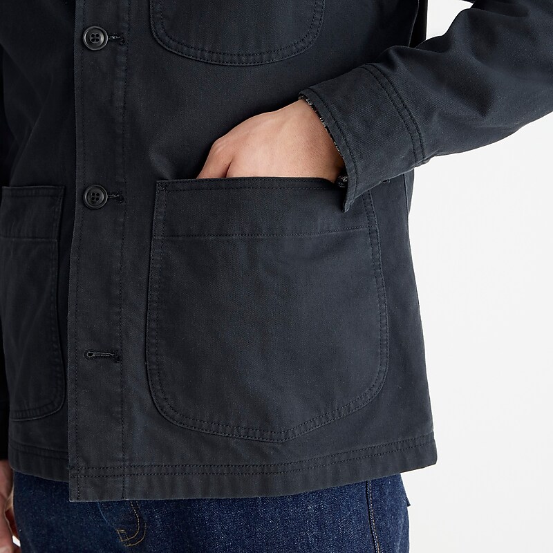 Black J.Crew Wallace & Barnes lightweight twill chore jacket | J.Crew Factory | ZDJXI9018