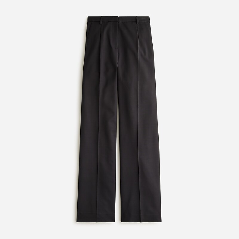 Black J.Crew Wide-leg essential pant in city twill | J.Crew Factory | ARMQJ5961