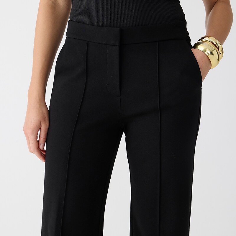 Black J.Crew Wide-leg pant in Italian ponte | J.Crew Factory | QPZIU3048