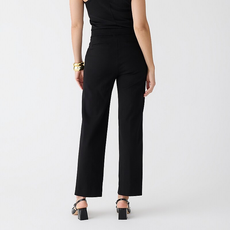 Black J.Crew Wide-leg pant in Italian ponte | J.Crew Factory | QPZIU3048