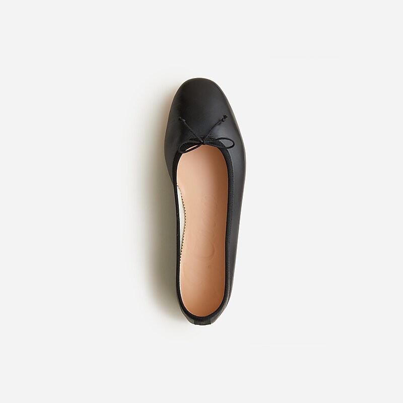 Black J.Crew Zoe ballet flats in leather | J.Crew Factory | PQESG5763